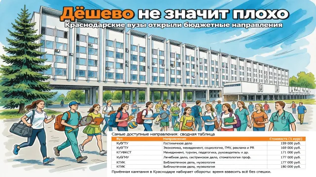 Дёшево не значит плохо. Краснодарские вузы открыли бюджетные направления